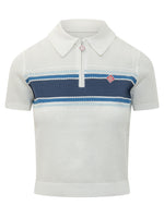 White Logo Shirt Collar Polo 1