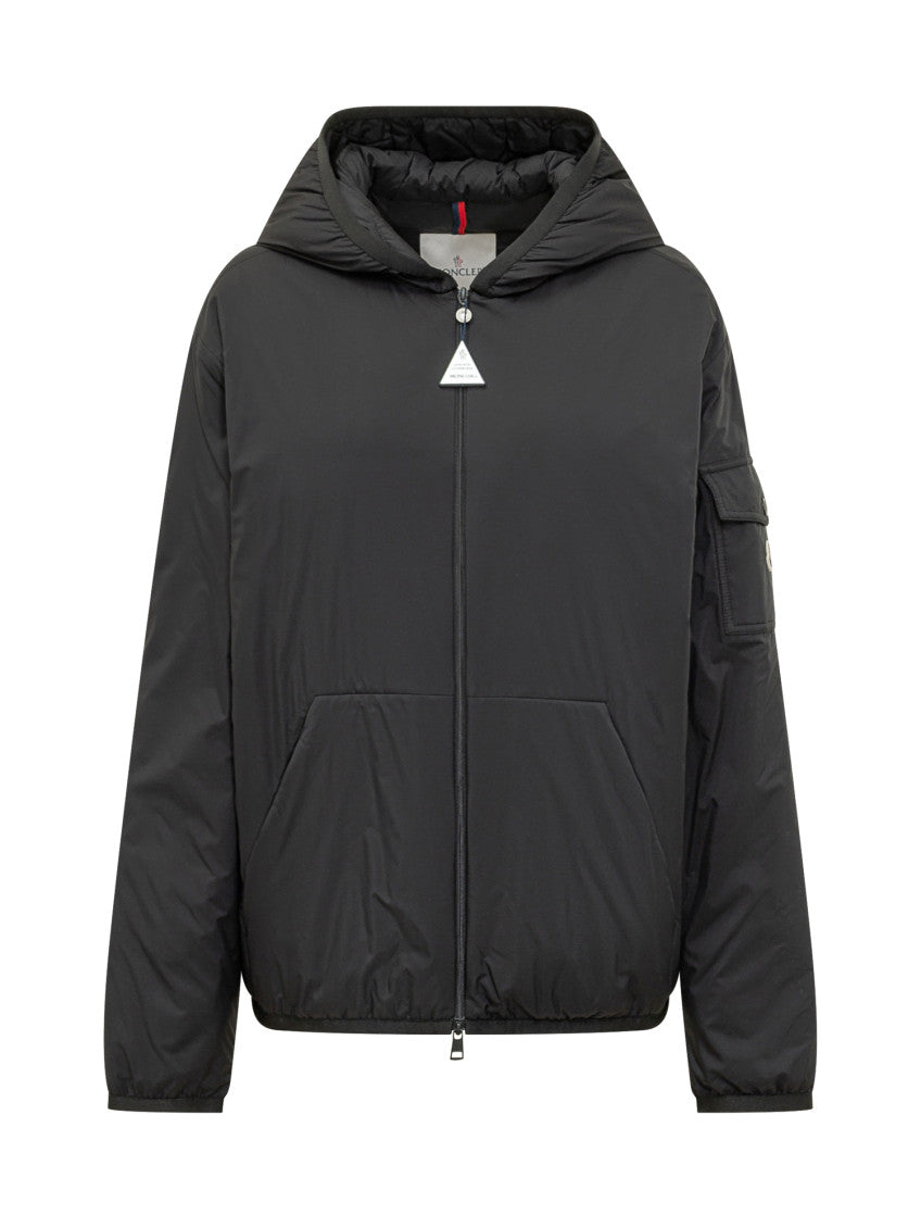 Black Solid Hood Jacket 1