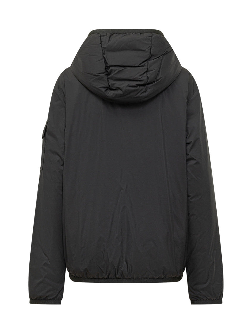 Black Solid Hood Jacket 4