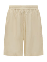 Beige Solid Shorts 1