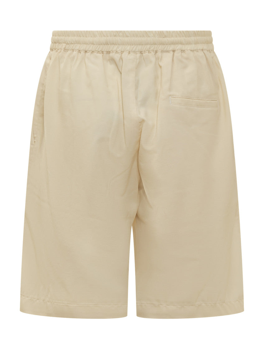 Beige Solid Shorts 3