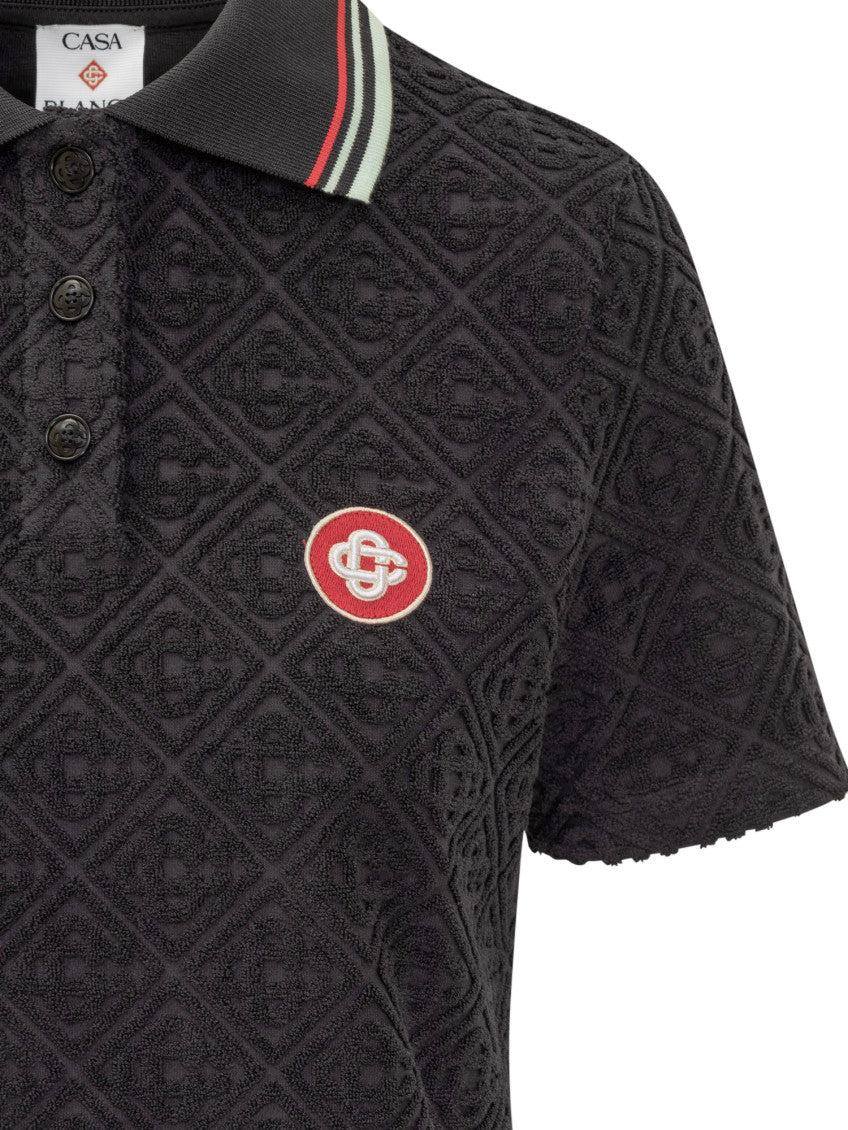 Black Logo Shirt Collar Polo 3
