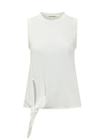 White Solid Crew Neck Top 1