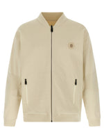 Beige Solid Band Collar Jacket 1