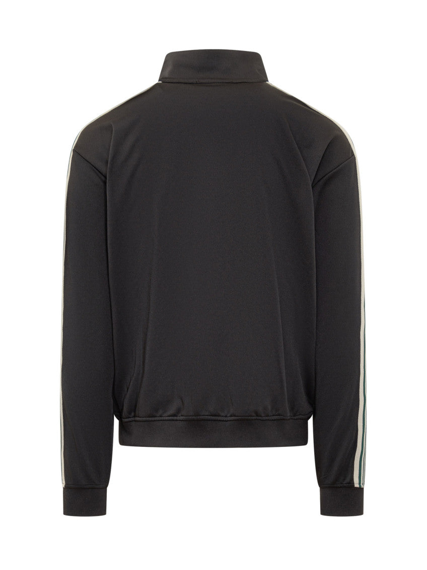 Black Stripes Mock Collar Jacket 3