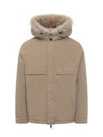 Beige Solid Hood Jacket 1