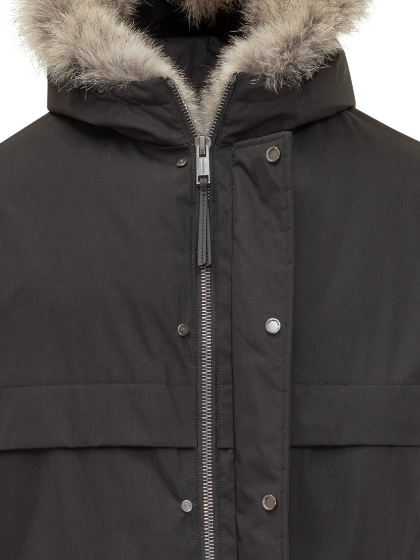 Black Solid Hood Jacket 3