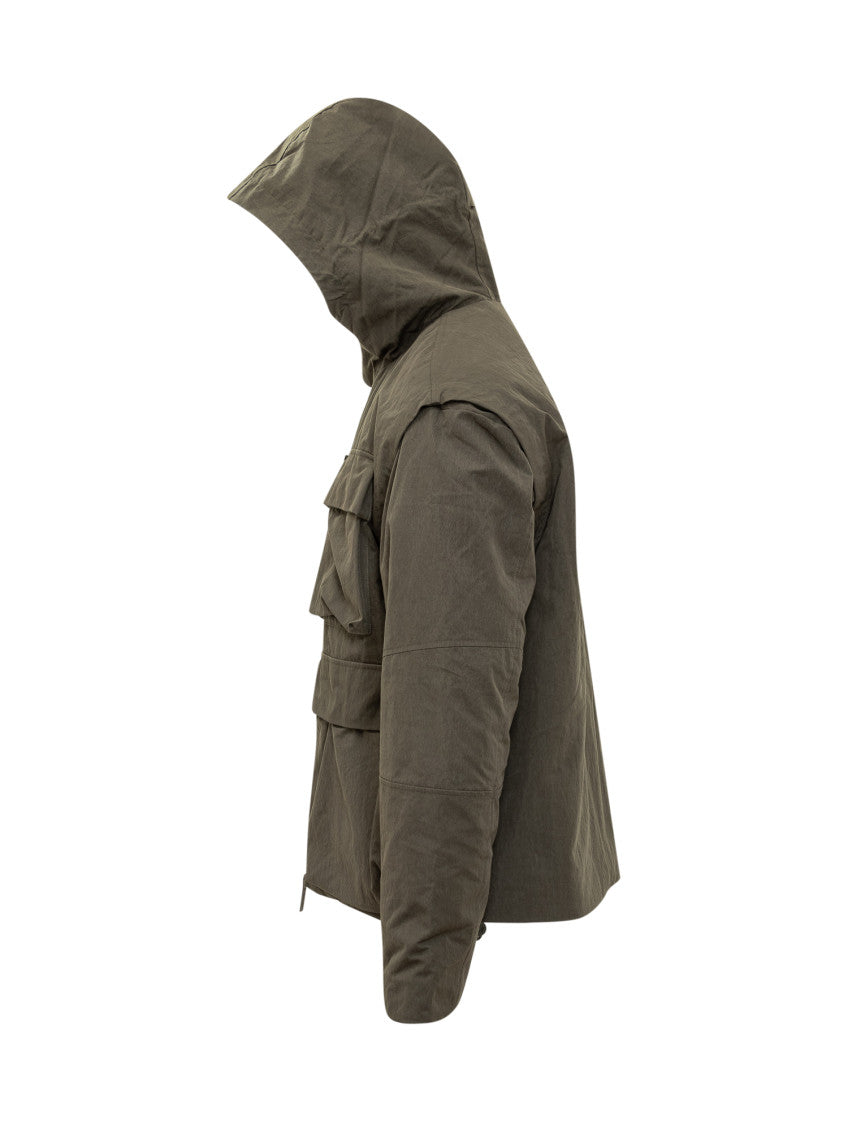 Green Solid Hood Jacket 2