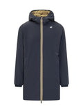Dark Blue Solid Hood Jacket 1