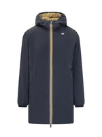 Dark Blue Solid Hood Jacket 1