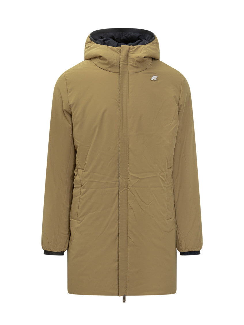 Dark Blue Solid Hood Jacket 3