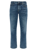 Blue Slim Mid Rise Jeans 1