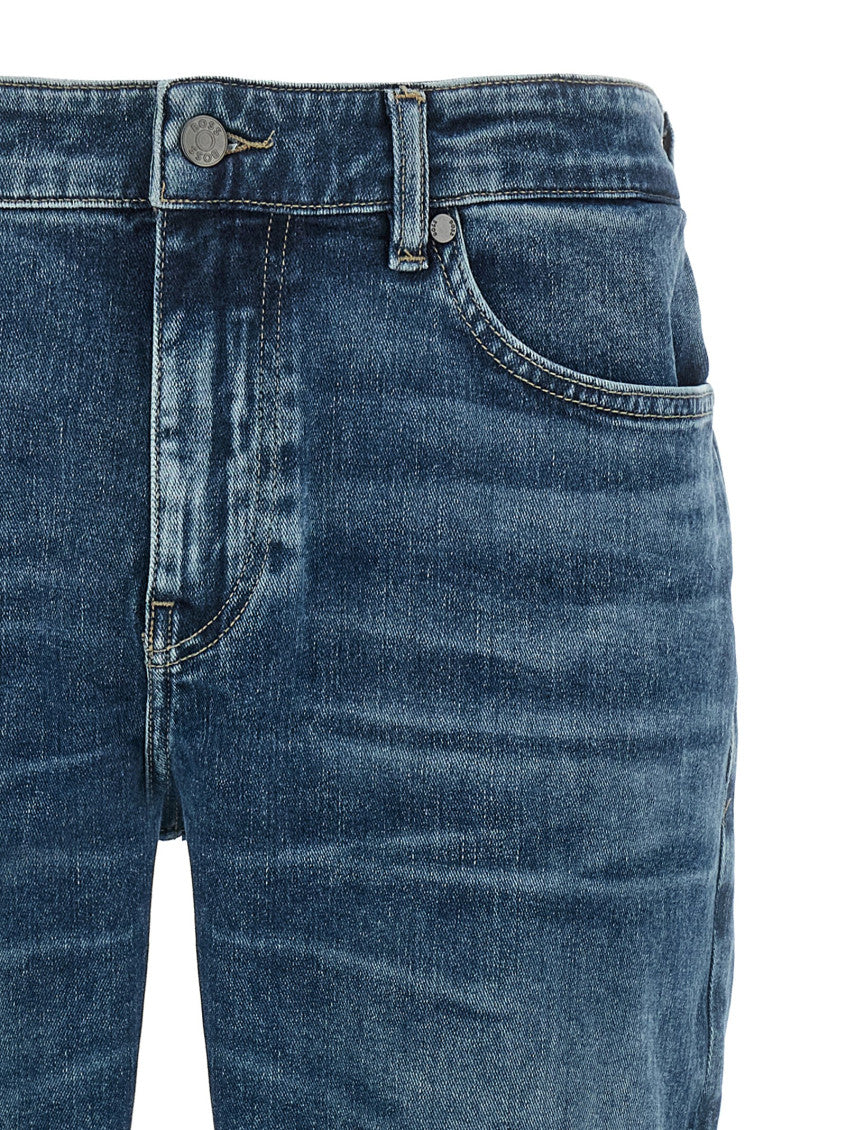 Blue Slim Mid Rise Jeans 3
