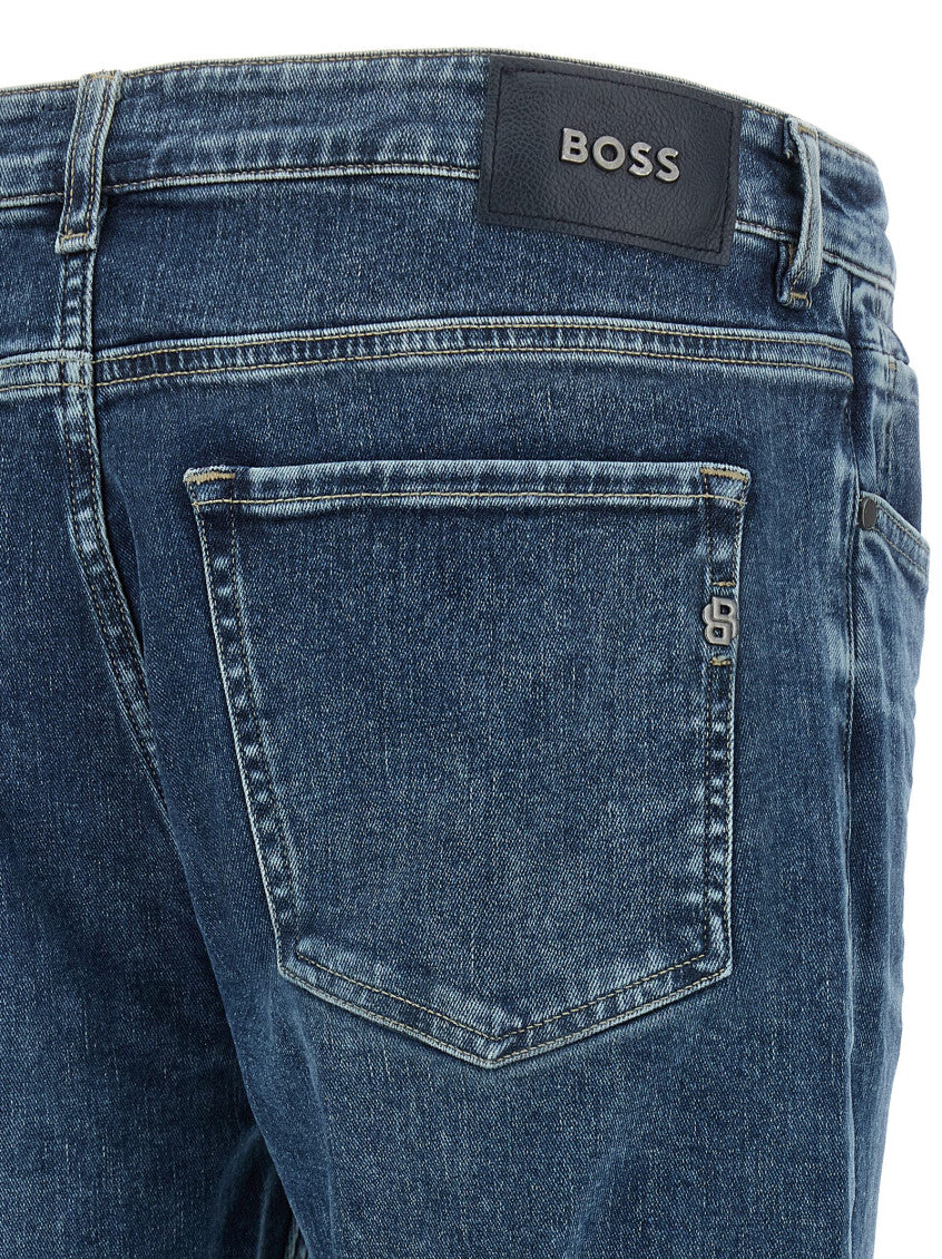 Blue Slim Mid Rise Jeans 4