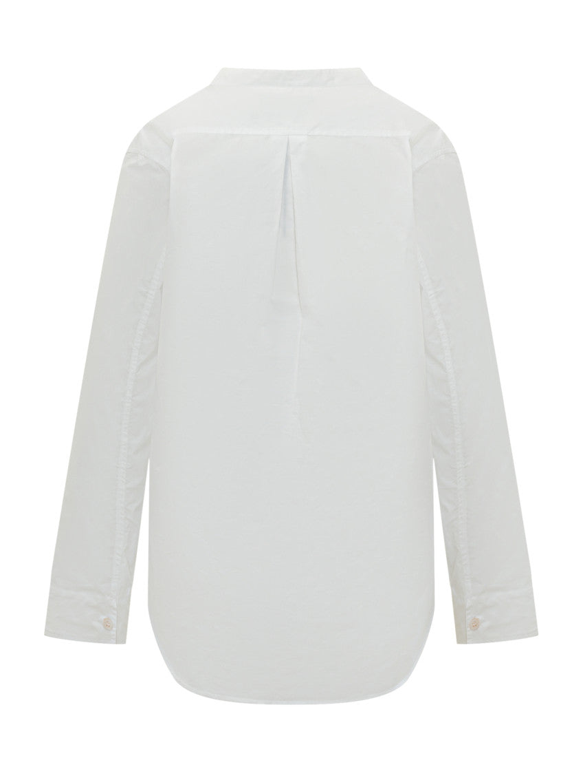 White Solid V Neck Top 2