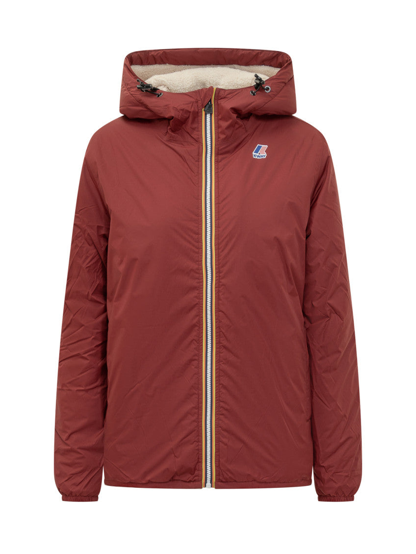 Red Solid Hood Jacket 1