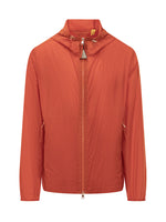 Orange Solid Hood Jacket 1