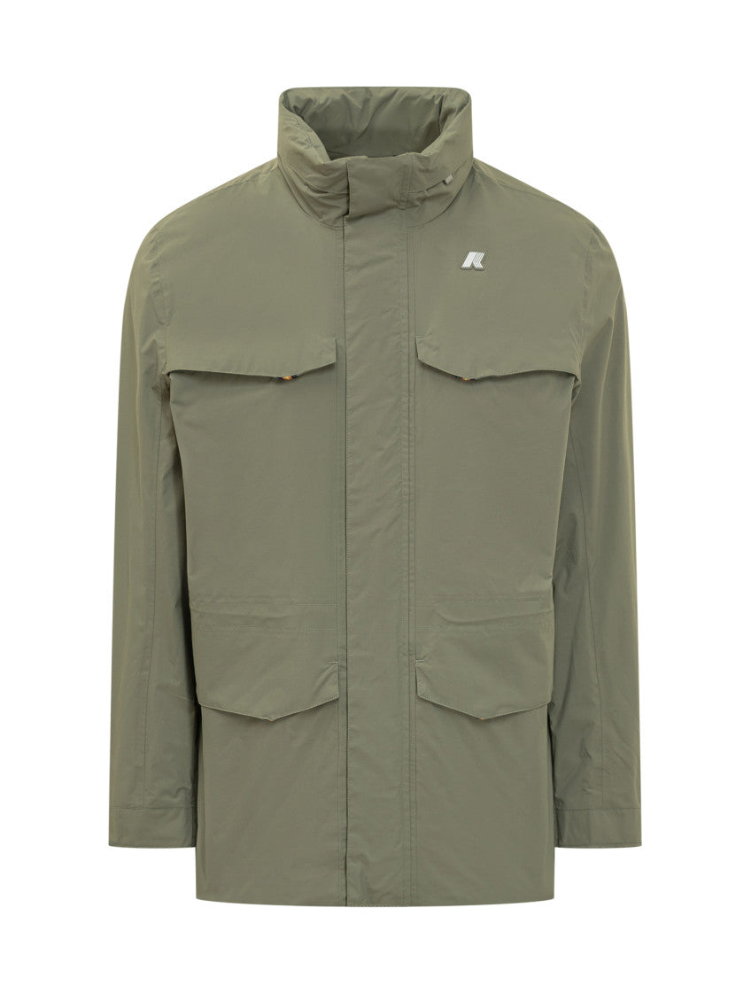 Green Solid Hood Jackets 1