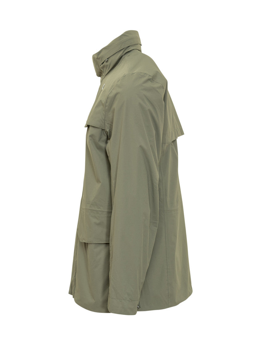 Green Solid Hood Jackets 2