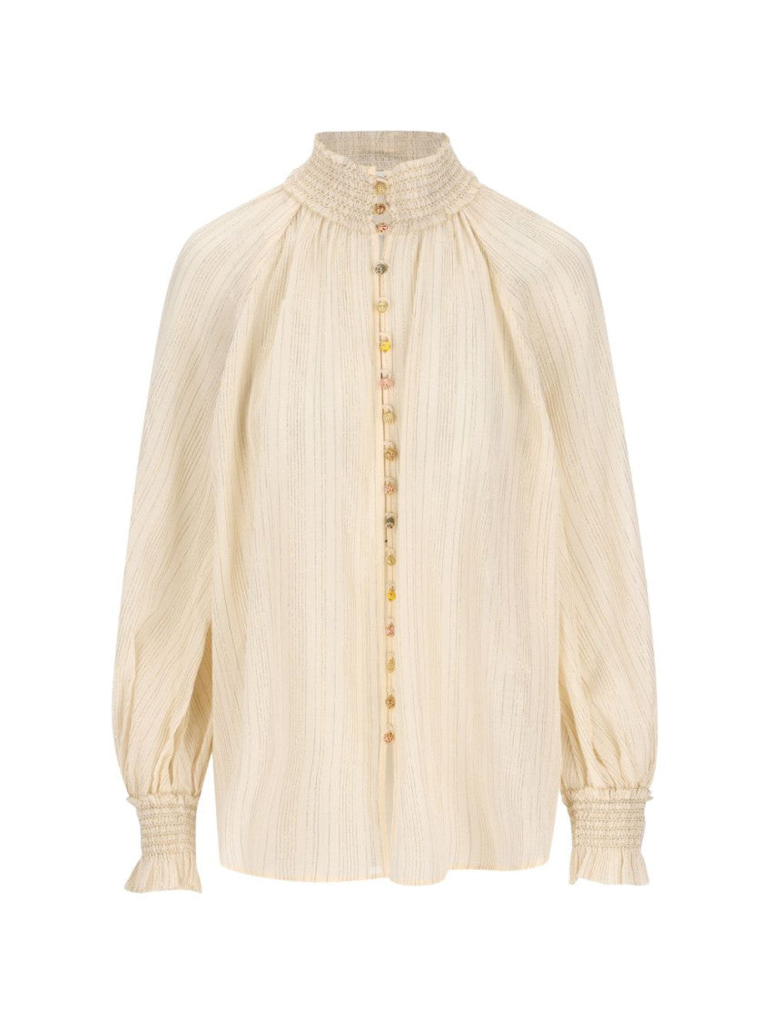 Beige Regular Stripes Shirt 1