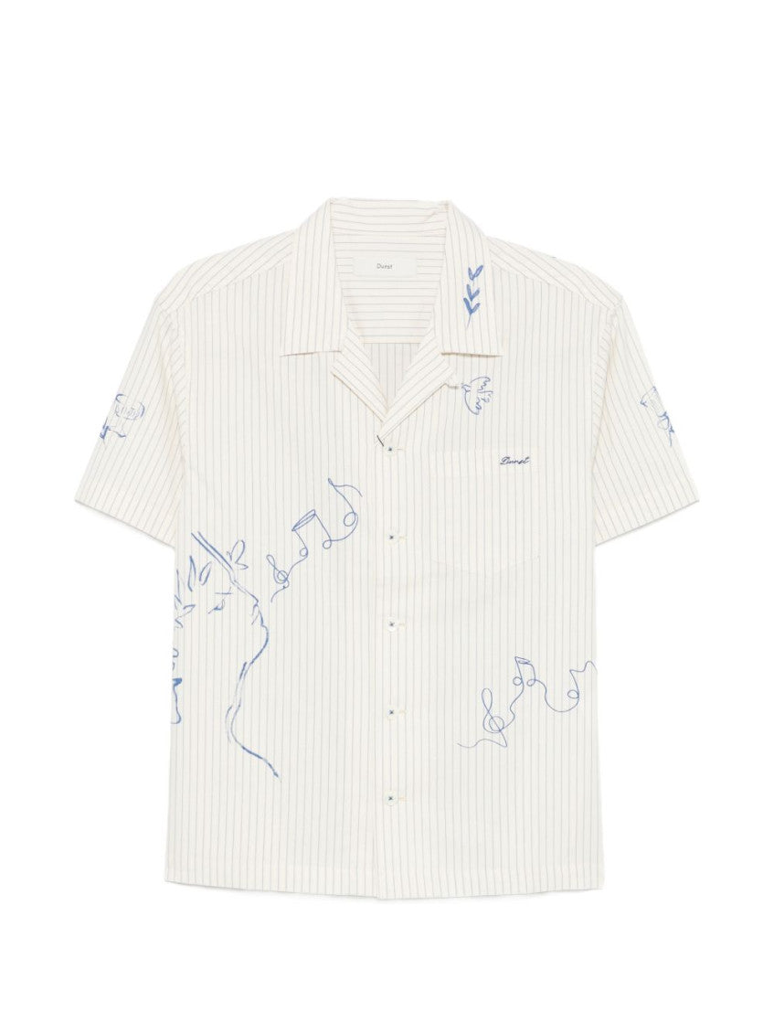 White Regular Stripes Shirt 1