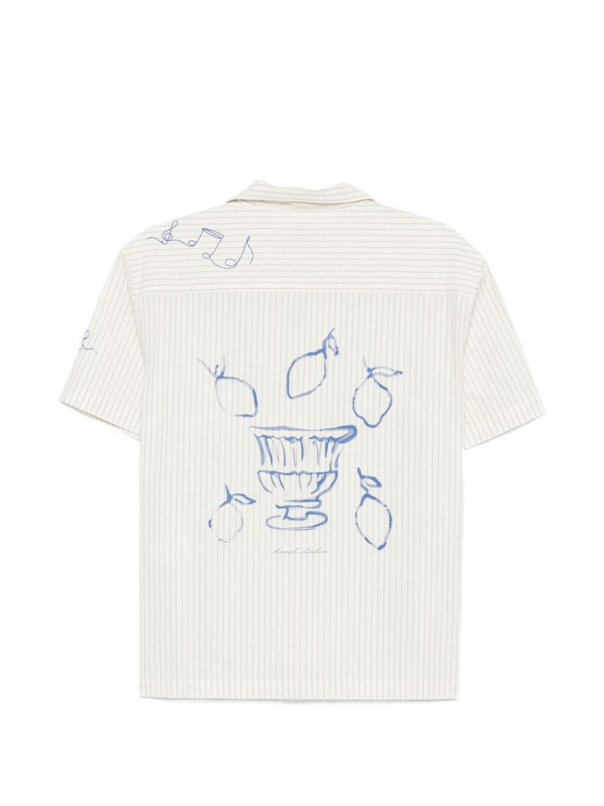 White Regular Stripes Shirt 2