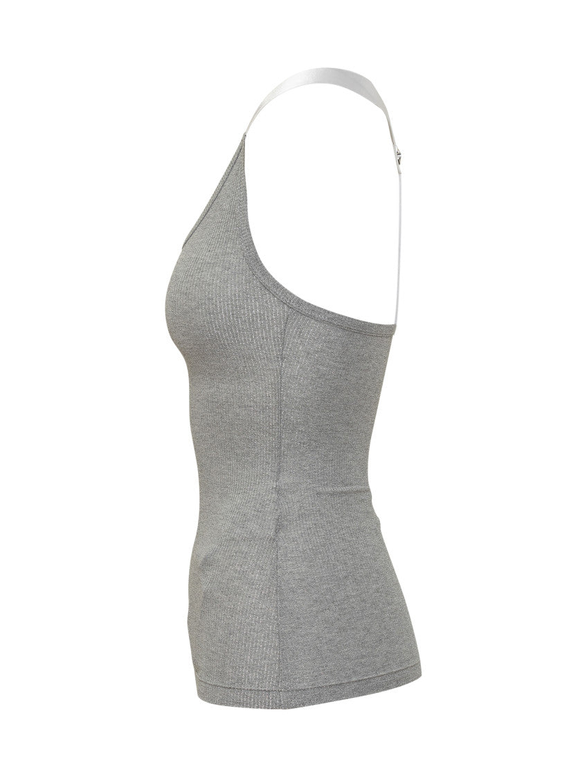 Silver Logo Scoop Neck Top 3