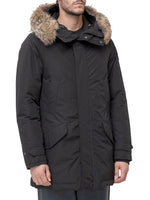 Black Solid Hood Jacket 1