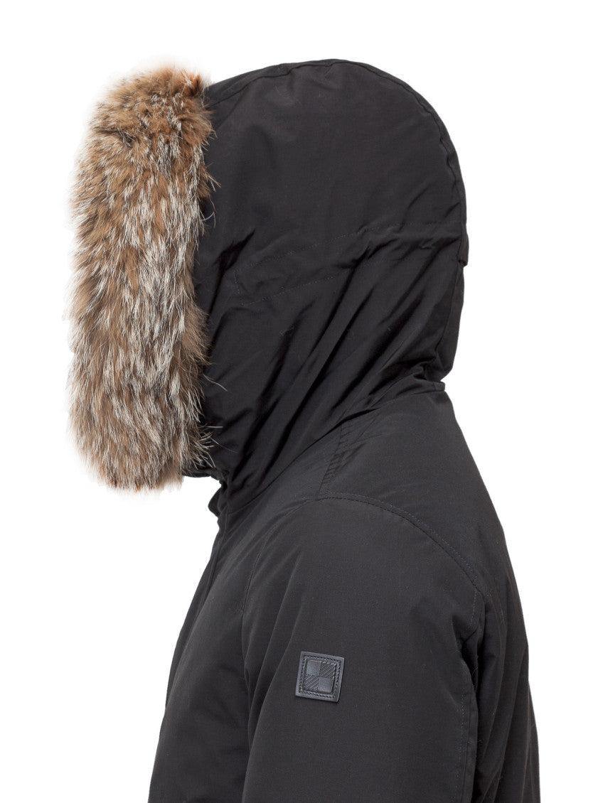Black Solid Hood Jacket 3