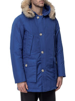 Blue Solid Hood Jacket 1