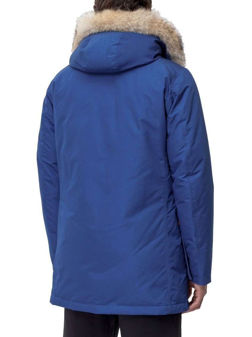 Blue Solid Hood Jacket 3