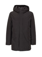 Black Solid Hood Jacket 1