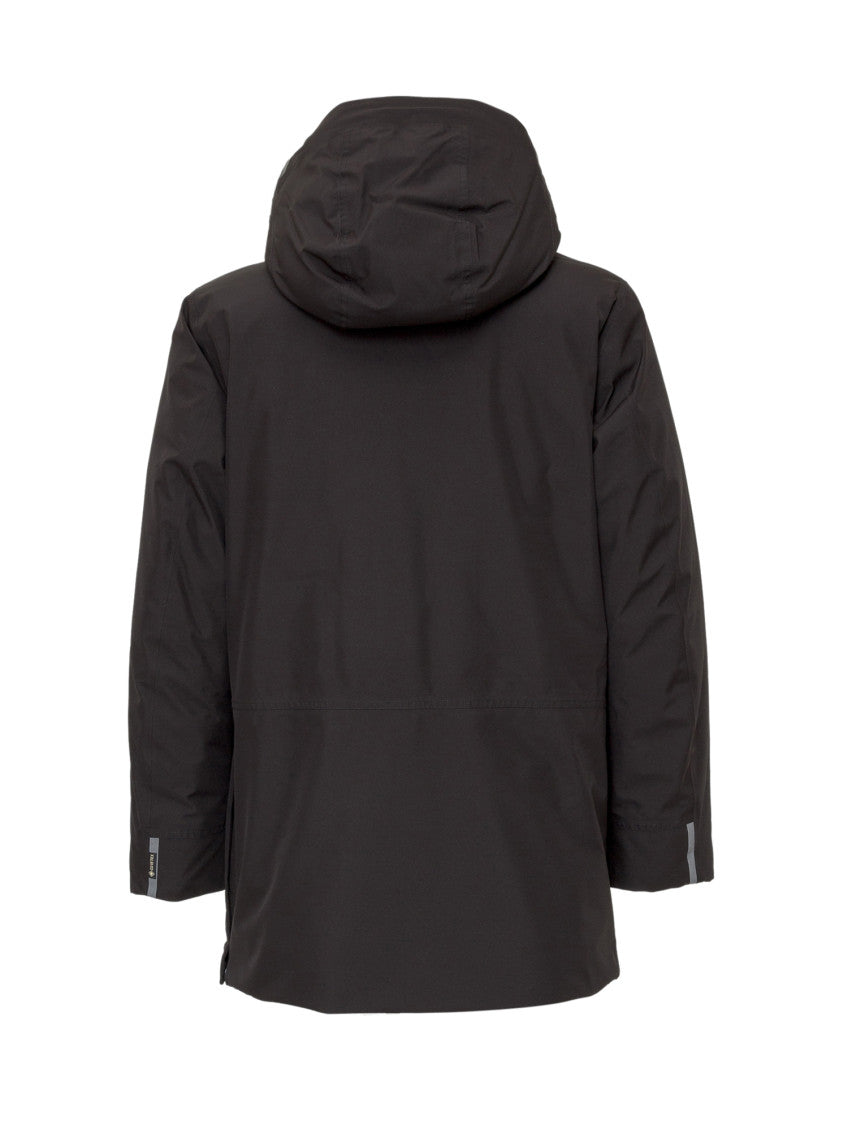 Black Solid Hood Jacket 3