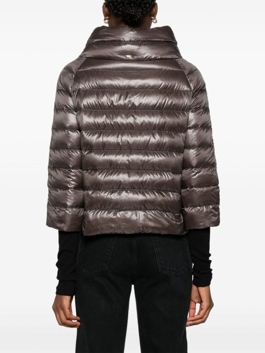 Grey Sofia short down jacket 2