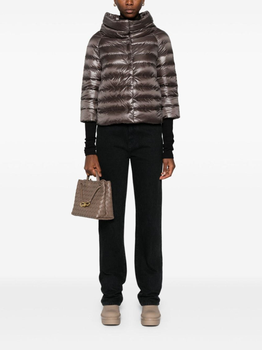 Grey Sofia short down jacket 3