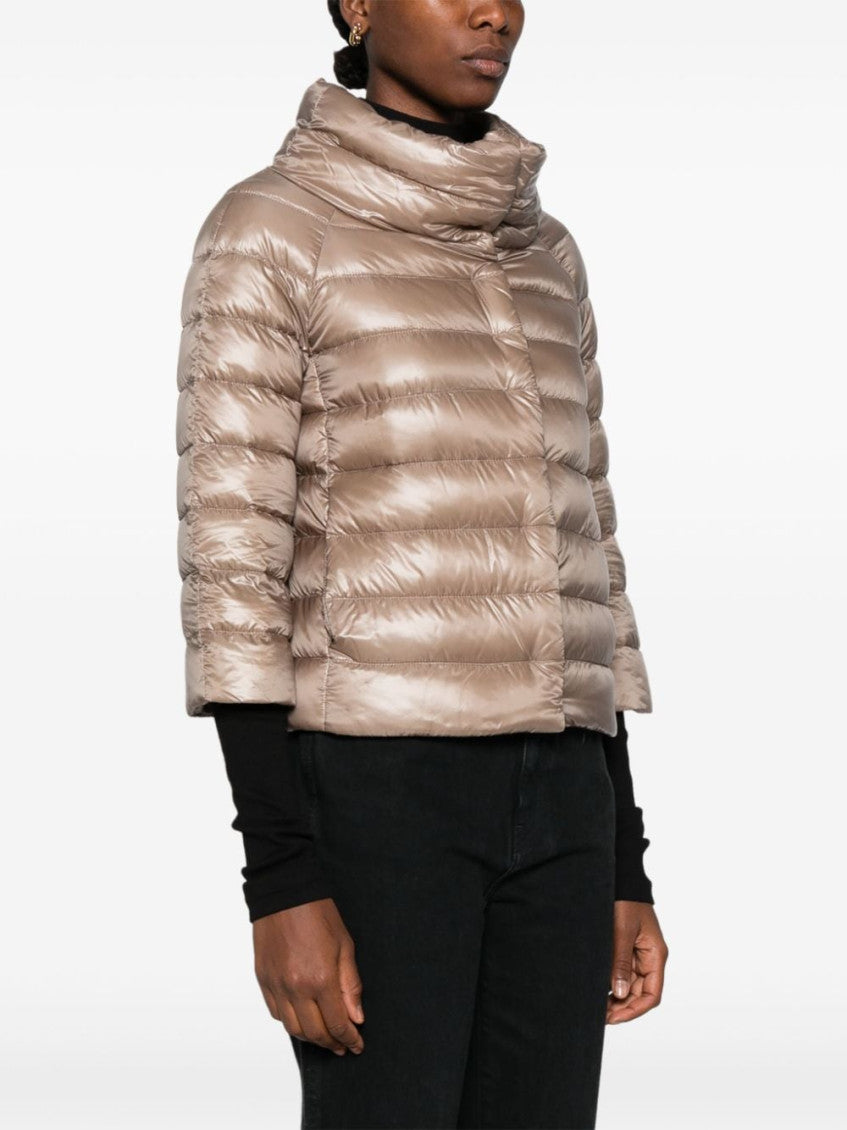 Beige Sofia Short Down Jacket 2