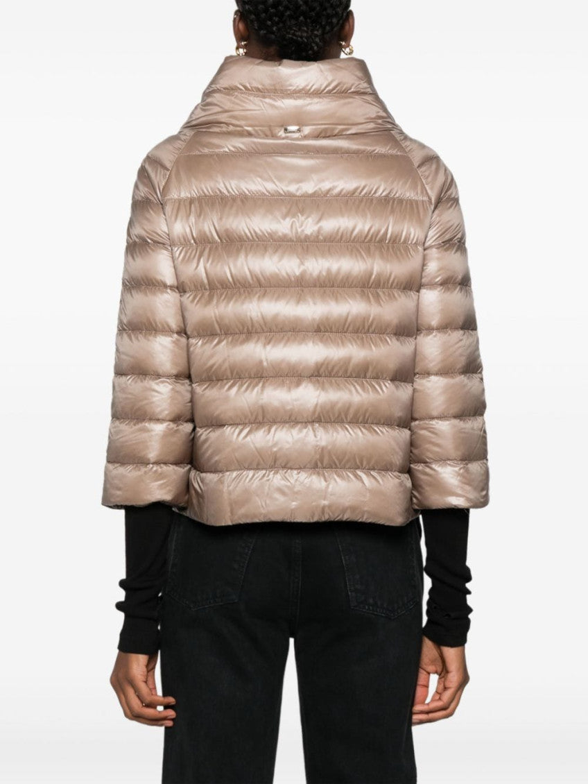 Beige Sofia Short Down Jacket 3