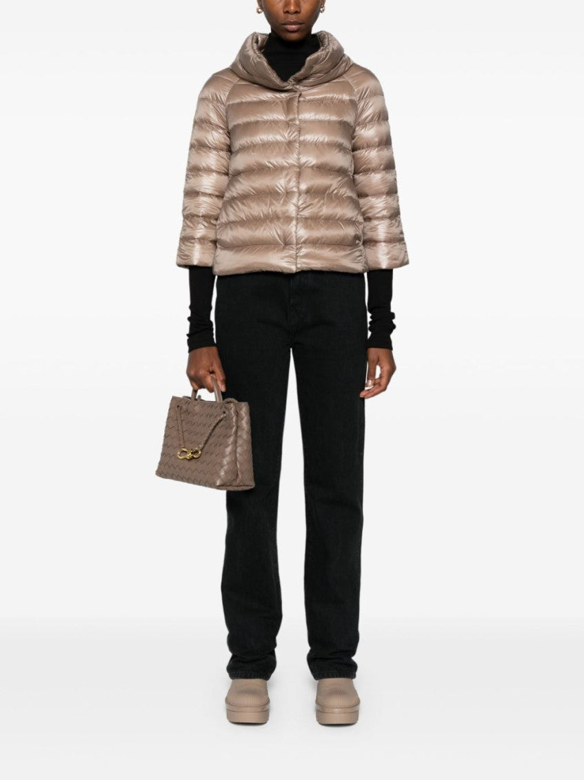 Beige Sofia Short Down Jacket 4