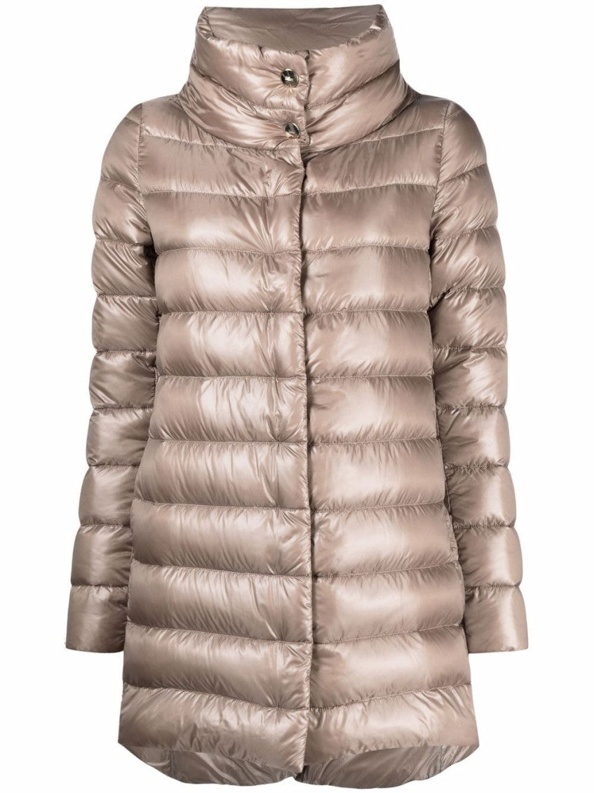 Light Brown Amelia Midi Down Jacket 1