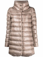 Light Brown Amelia Midi Down Jacket 1