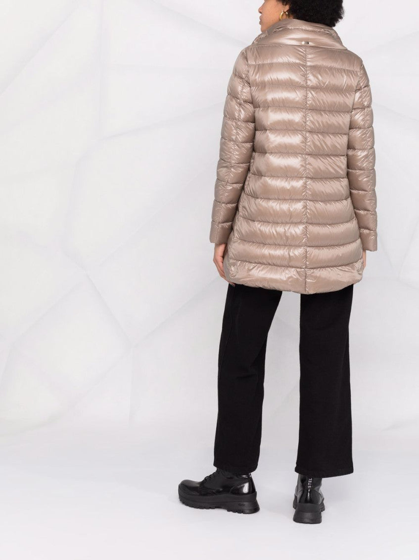Light Brown Amelia Midi Down Jacket 2