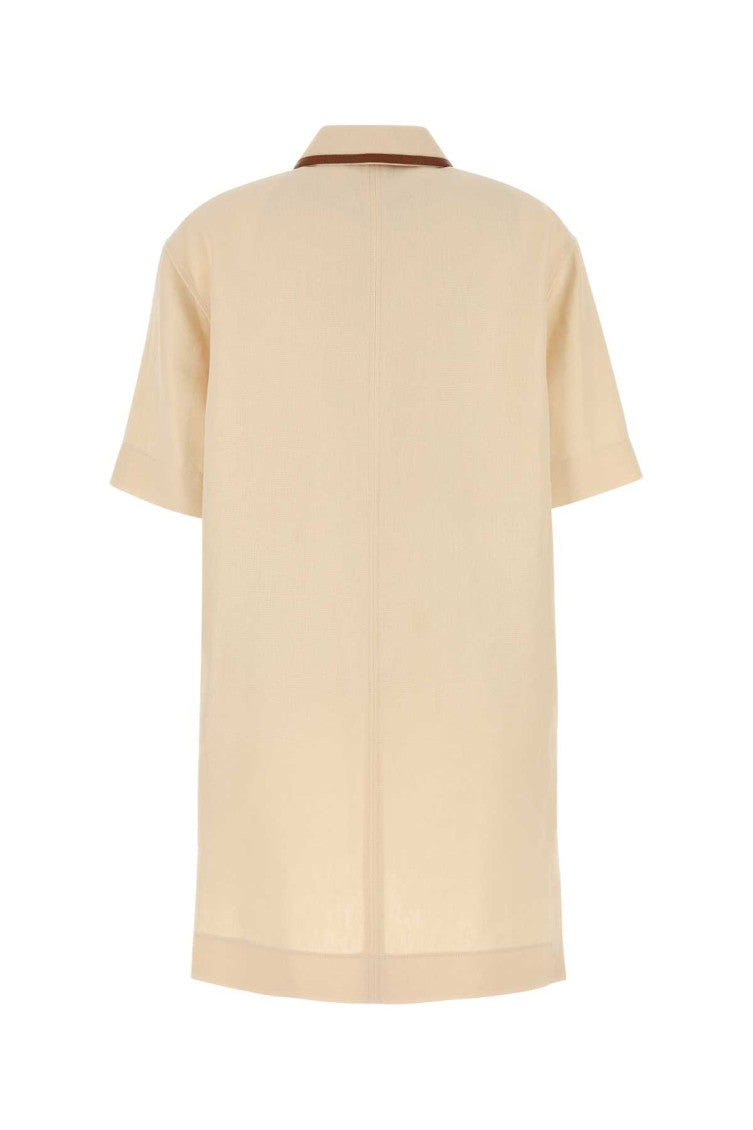 Sand linen mini dress 2