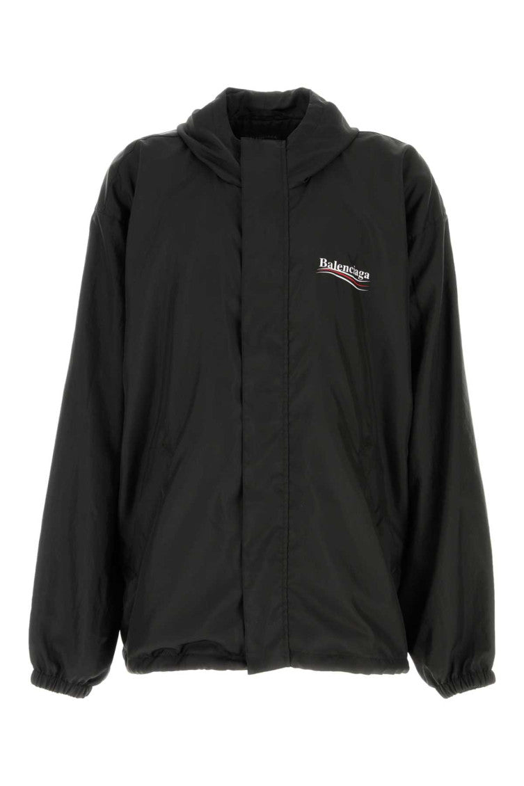 Black Logo-print Hooded Jacket 1