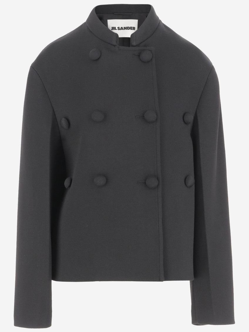 Black Oversized Wool Jacket 1