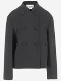 Black Oversized Wool Jacket 1