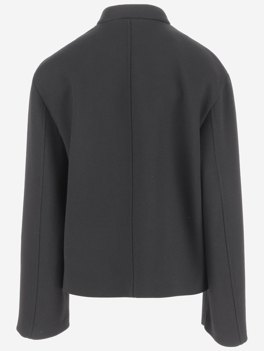 Black Oversized Wool Jacket 2