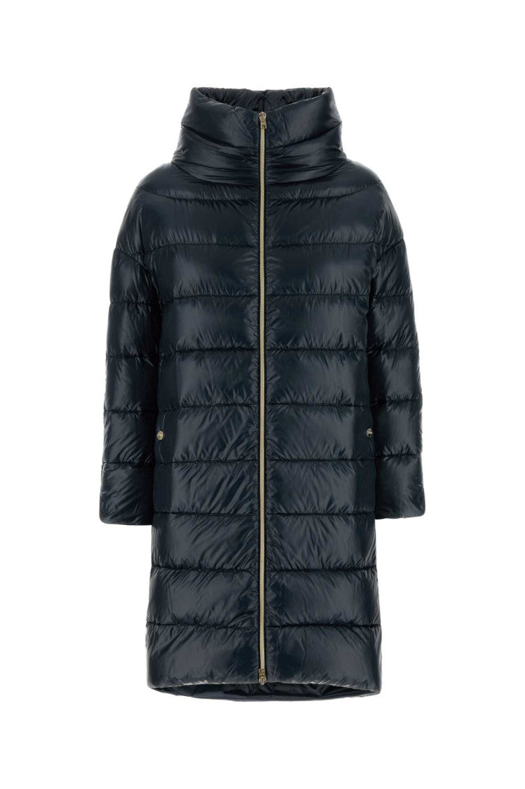 Navy Blue Nylon Matilde Down Jacket 1