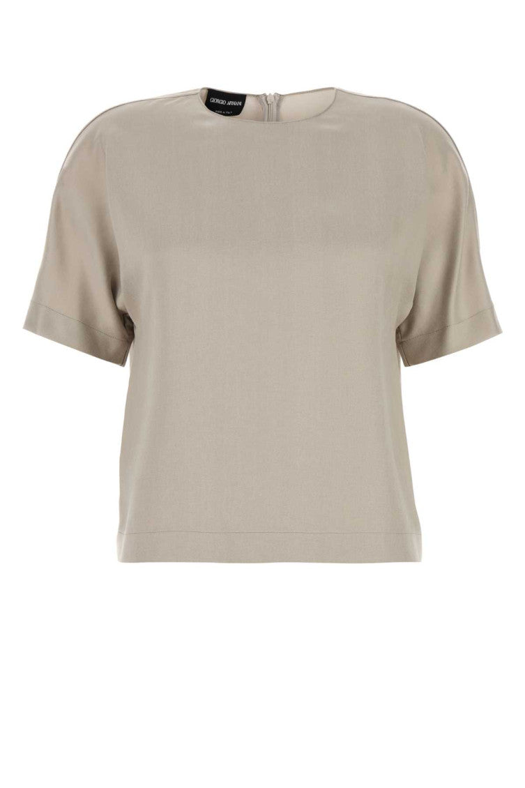 Grey Satin T-Shirt 1