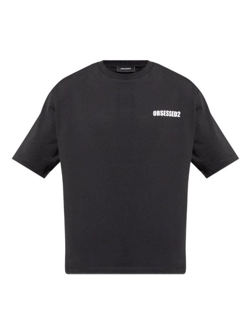 Black Crewneck Printed T-Shirt 1