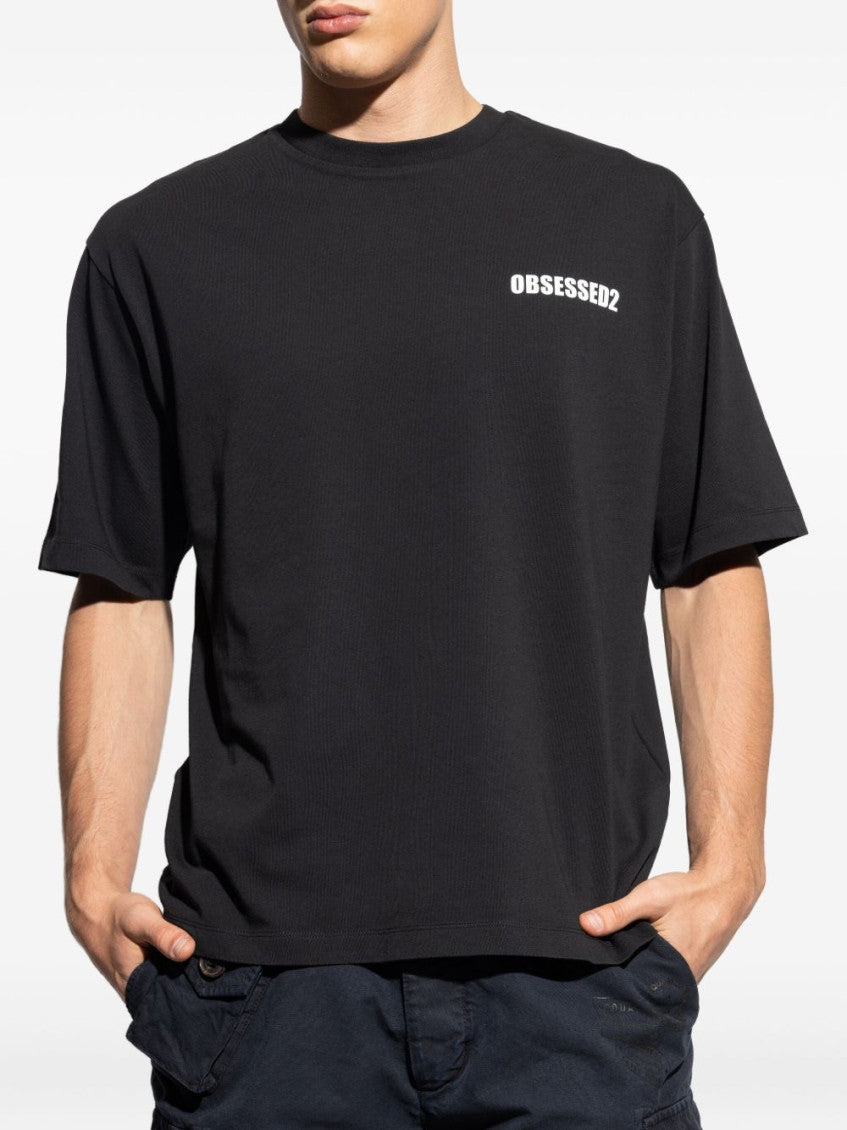 Black Crewneck Printed T-Shirt 2